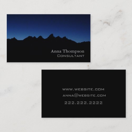 Teton blue business card