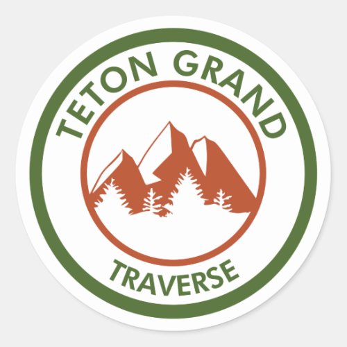 Teton Grand Traverse Classic Round Sticker