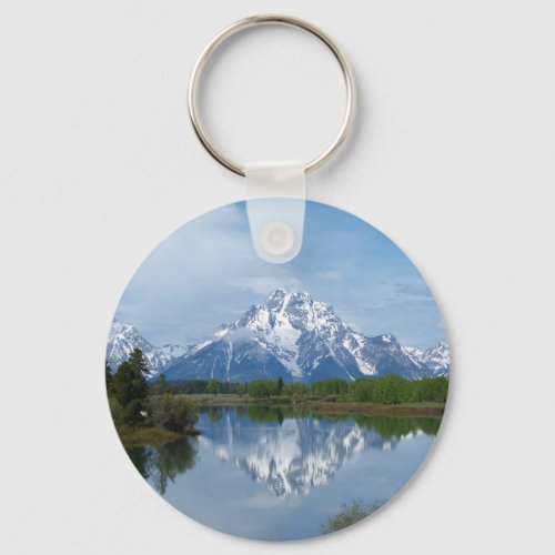 Teton Mountain Reflections Keychain