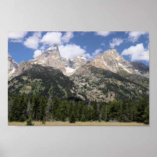 Teton Mountains at Grand Teton National Park Poster | Zazzle.com