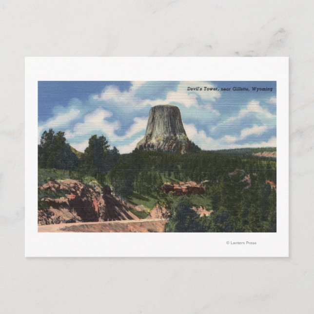 Teton National Park, WY - Devil's Tower near Postcard (Front)