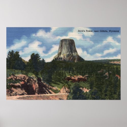 Teton National Park WY _ Devils Tower near Poster