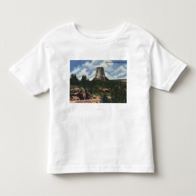 Teton National Park, WY - Devil's Tower near Toddler T-shirt (Front)