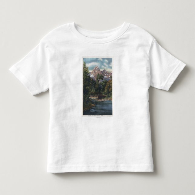 Teton National Park, WY - Twin Peaks View Toddler T-shirt (Front)