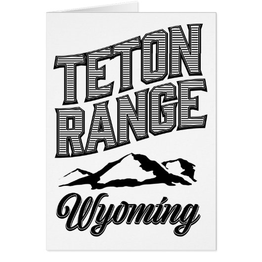 Teton Range, Wyoming Cards (Front)