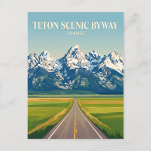 Teton Scenic Byway Idaho Postcard
