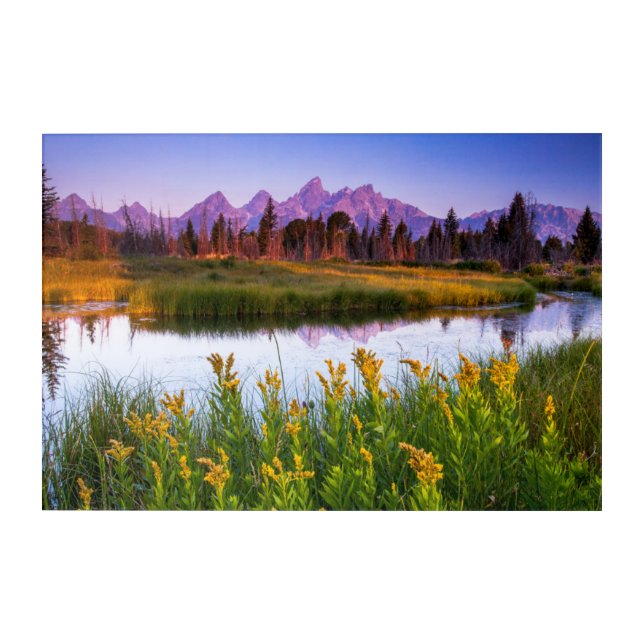 Teton Sunrise Acrylic Print (Front)