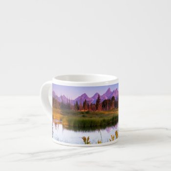 Teton Sunrise Espresso Cup by usmountains at Zazzle