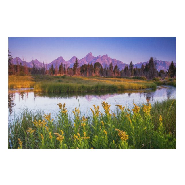 Teton Sunrise Faux Canvas Print (Front)