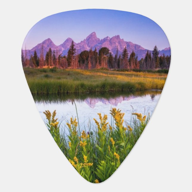 Teton Sunrise Guitar Pick (Front)