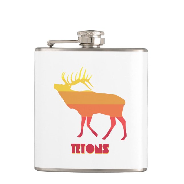 Tetons Elk Flask (Front)