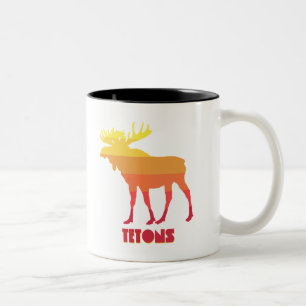 Tetons Moose Two-Tone Coffee Mug