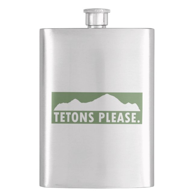 Tetons Please Flask (Front)