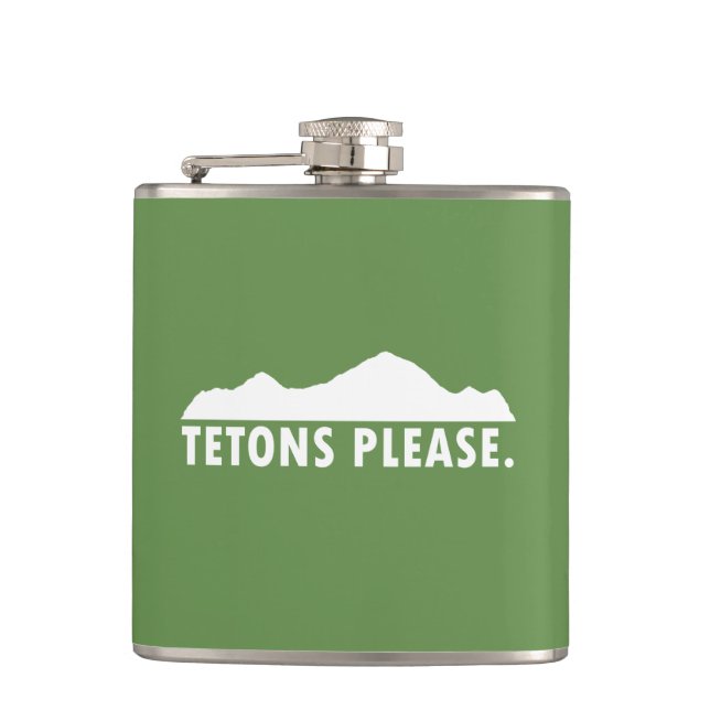 Tetons Please Flask (Front)