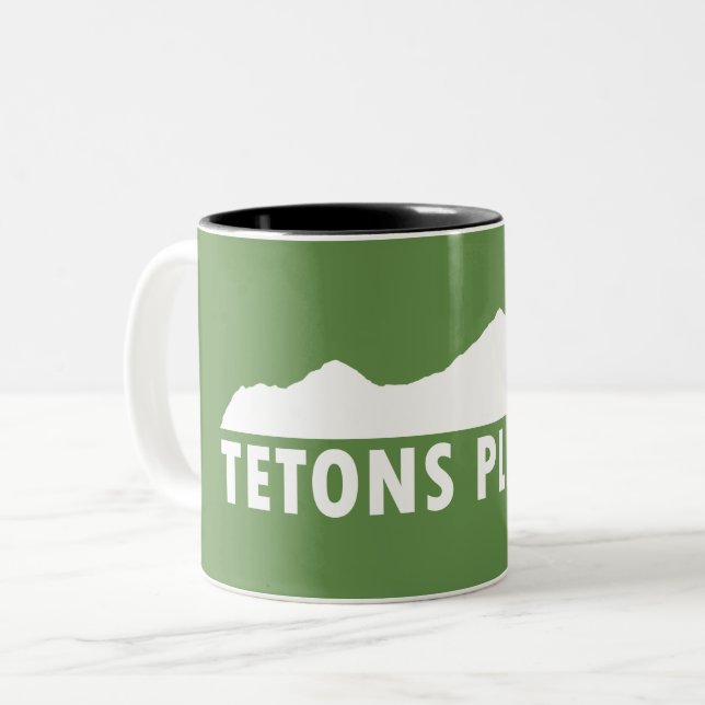 Tetons Please Two-Tone Coffee Mug (Front Left)