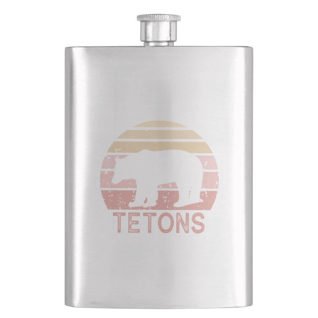 Tetons Retro Bear Flask (Front)