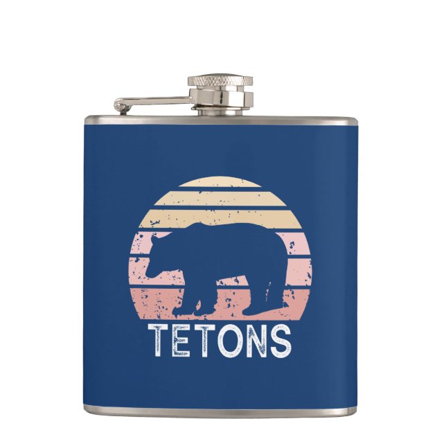 Tetons Retro Bear Flask (Front)