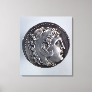 Tetradrachma depicting Alexander the Great Canvas Print