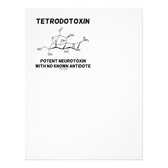 Tetrodotoxin Potent Neurotoxin With No Antidote Letterhead Design