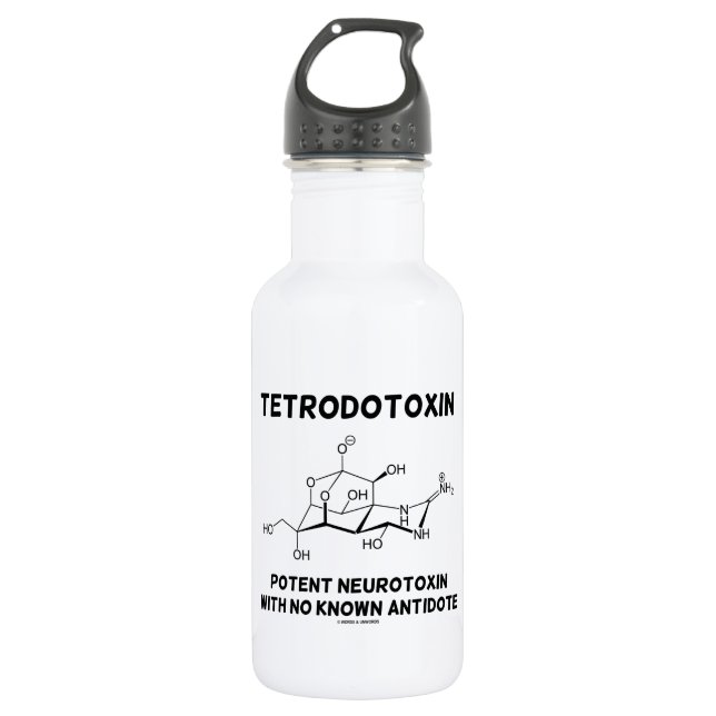 Tetrodotoxin Potent Neurotoxin With No Antidote Stainless Steel Water Bottle (Front)