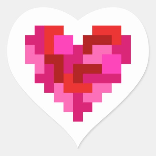 Tetromino Heart Stickers