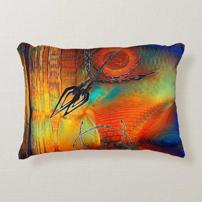 Tetrus Abstract Decorative Pillow (Front)