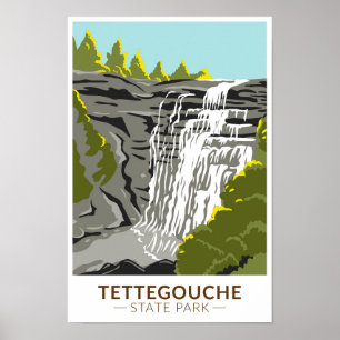 Tettegouche State Park Minnesota Vintage Poster