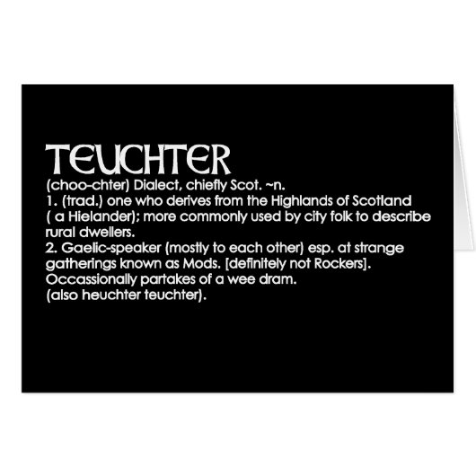 Teuchter Cards (Front Horizontal)
