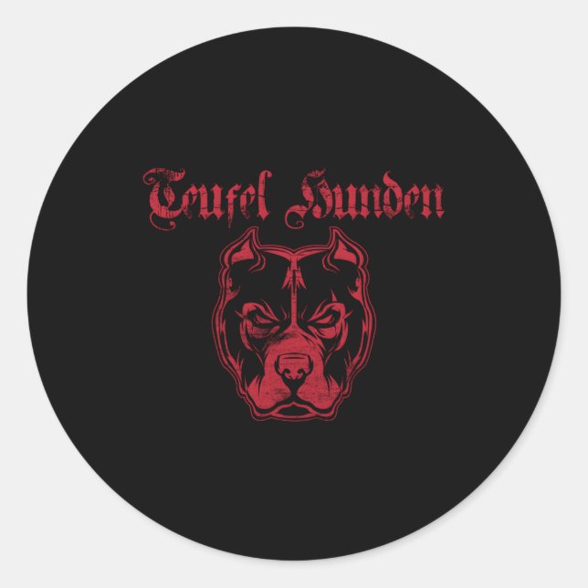 Teufel Hunden Classic Round Sticker (Front)