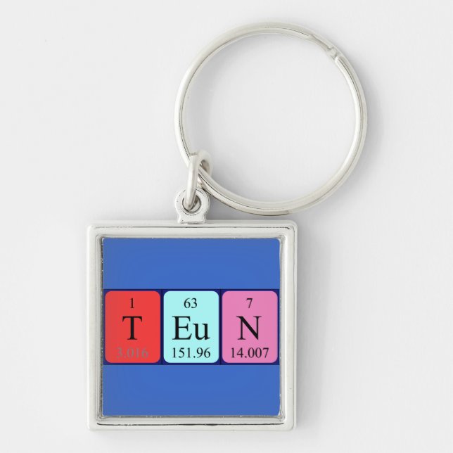 Teun periodic table name keyring (Front)