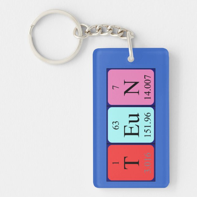 Teun periodic table name keyring (Front)