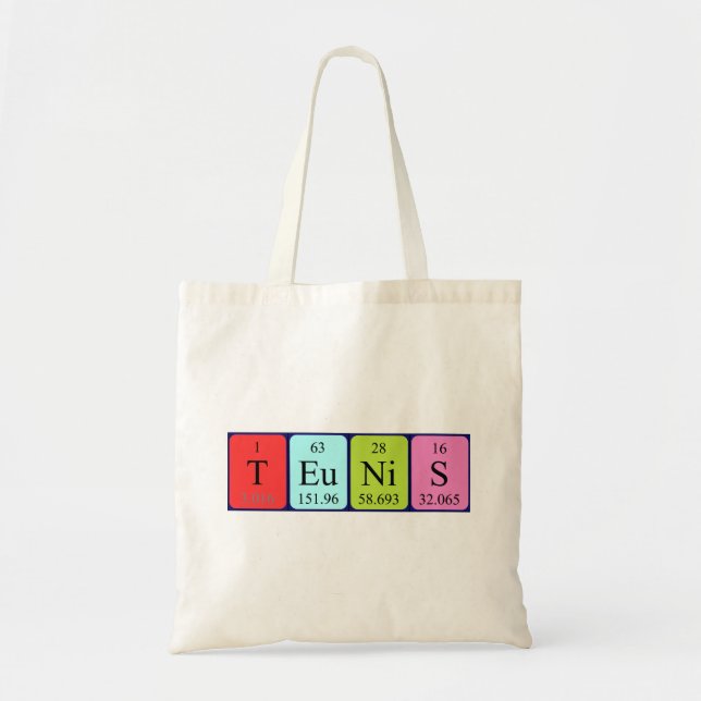 Teunis periodic table name tote bag (Front)