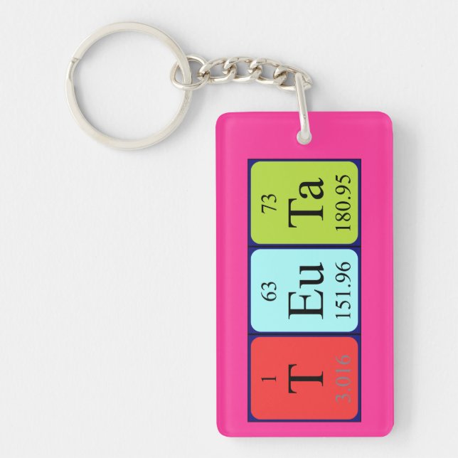 Teuta periodic table name keyring (Front)