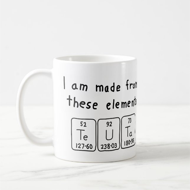 Teuta periodic table name mug (Left)