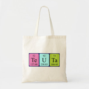 Teuta periodic table name tote bag