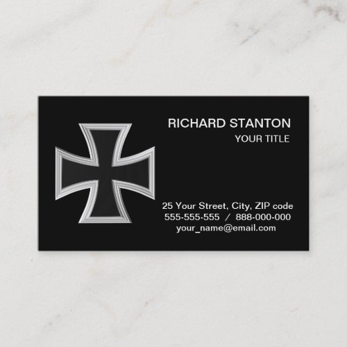 Teutonic cross business card