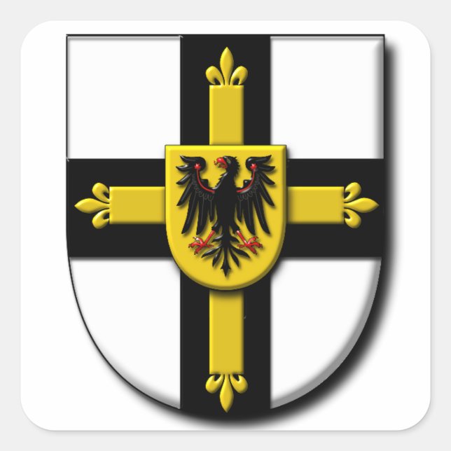 Teutonic Knights Square Sticker (Front)