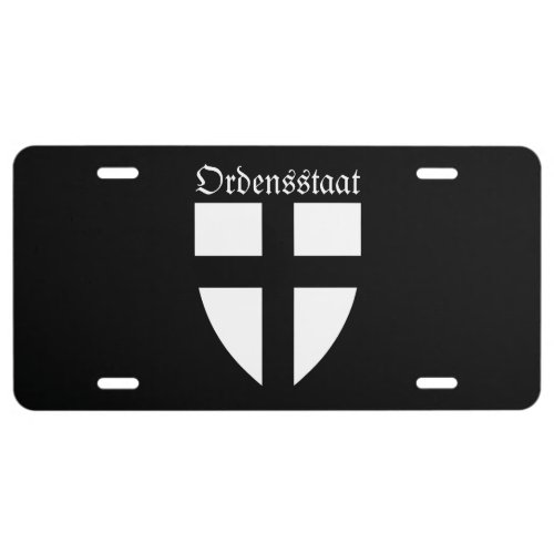 Teutonic Order Ordensstaat coat of arms License Plate