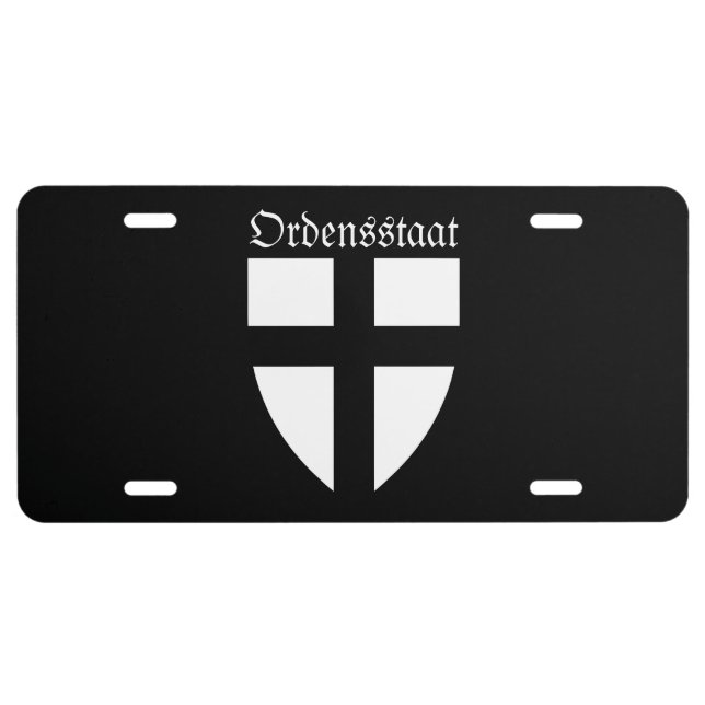 Teutonic Order (Ordensstaat) coat of arms License Plate (Front)