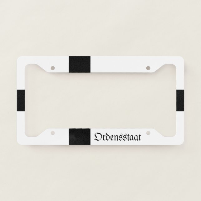Teutonic Order (Ordensstaat) coat of arms License Plate Frame (Front)