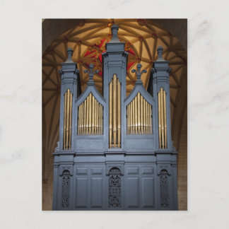 Tewkesbury Abbey organ,  UK postcard