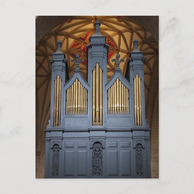 Tewkesbury Abbey organ,  UK postcard (Front)