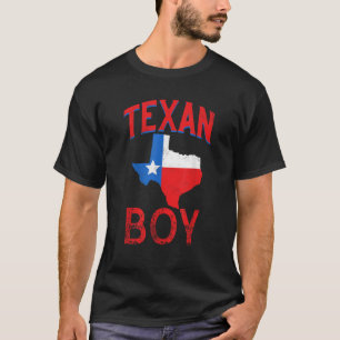 Texan Boy Proud Vintage Texas Flag  T-Shirt