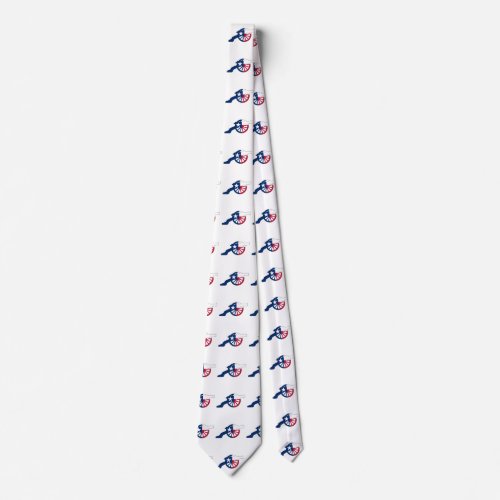 Texan Flag With Civil War Cannon Silhouette Neck Tie