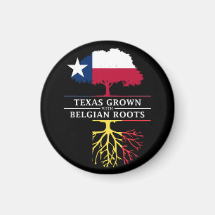 Texan Grown with Belgian Roots Magnet