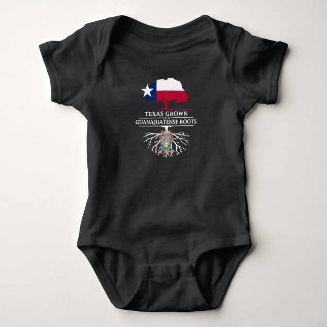 Texan Grown with Guanajuato Roots Baby Bodysuit (Front)