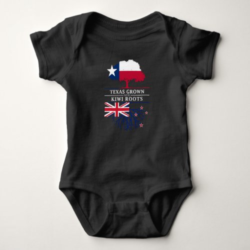 Texan Grown with Kiwi New Zealand Roots Baby Bodysuit