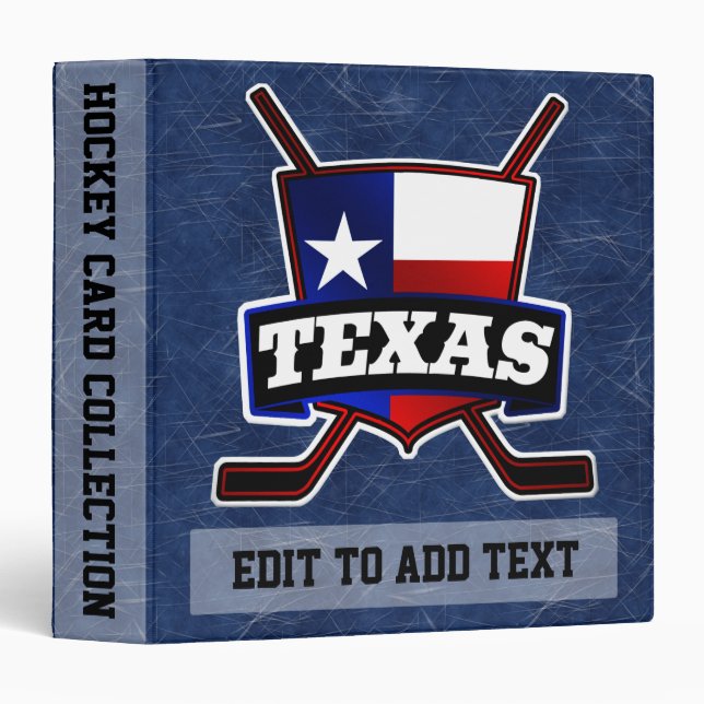 Texan Hockey Trading Card Album Binder (Front/Spine)