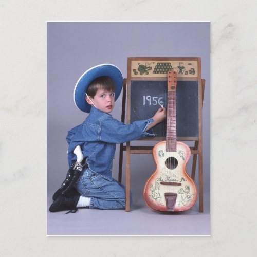 Texan Jr Cowboy Guitar postcard