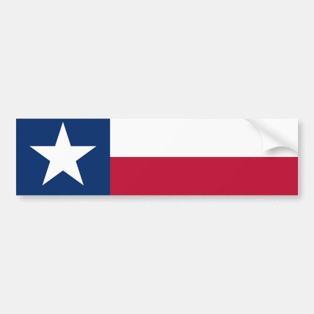 Texan State Flag (Texas) Bumper Sticker (Front)